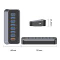 Type-c to Usb-A 3.2 hub orico 7 port 5Gbps 118w 3A 1m cable with pd charging m3u3-7aq-10 - Terminal usb3.2 7 slot. 