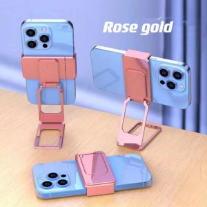 Clipping Zinc Alloy metal Cellphone Holder with clip Portable and Foldable adjustable·Stand