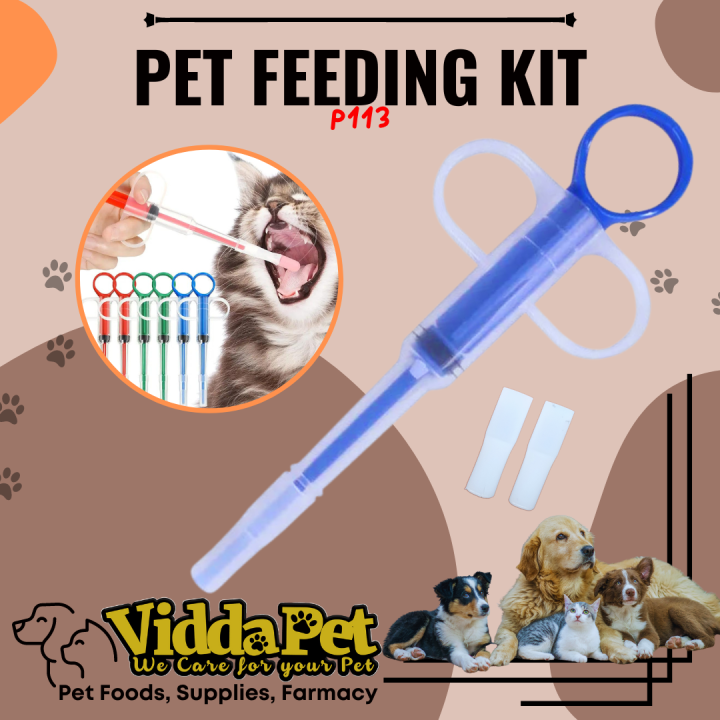 P113 Cat Dog feeding Kit set Pet Medicine Feeder Silicone Syringe Cat Dog  Puppy Pill Dispenser Suit with Soft Tips Pet Lazada PH
