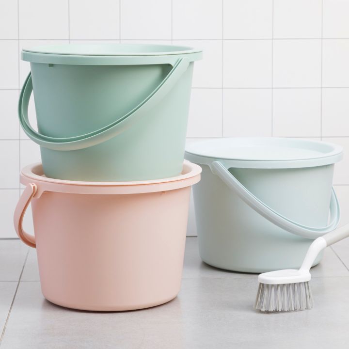 Xô chậu nhựa có nắp inochi cao cấp Notoro 11L 14L màu patsel đựng nước, gạo