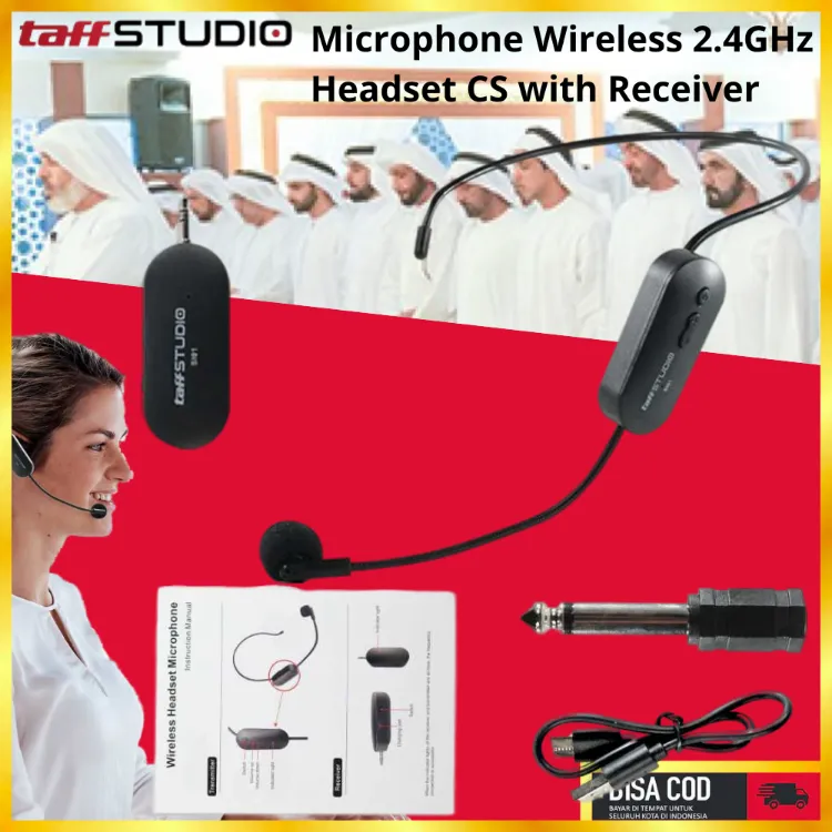 TaffSTUDIO Microphone Wireless Headset CS with Receiver