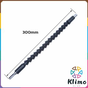 KLIMO Snake Drill Bit Screw Driver Extender Universal Snake Flexible Hose Shaft Connection Soft Extension Black Orange 300mm