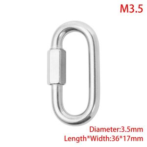 GTRBFDS 9 Sizes Screw Lock Chains Buckles Climbing Gear Carabiner Carabiners Chain Connecting Ring Safety Snap Hook
