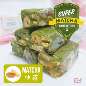 Super Matcha Nougat (20 PCS) - SG Local Made Soft Yummy Toffee Candy Snacks Almond Peanut Singapore Australia Taiwan 牛轧糖 | Foodmania