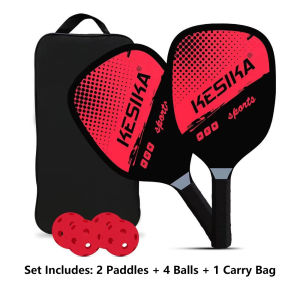 Pickleball paddles for adult training competition beginners outdoor professional pickleball rackets with 4balls and 1bag