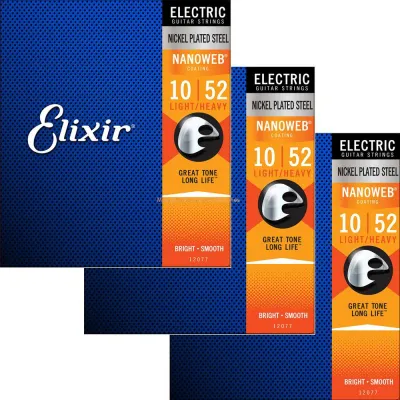 3 Set Elixir Acoustic / Electric Guitar Strings Phosphor Bronze 16027 Good Sound Long Life Full Smooth Guitar Accessories Guitar Bass Accessories