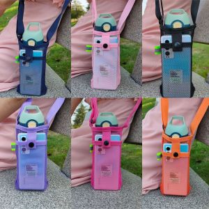 ST78FXHTC Camping Accessories Portable Visible Bag Cup Sleeve Mobile Phone Bag Mesh Cup Pouch Sport Water Bottle Cover