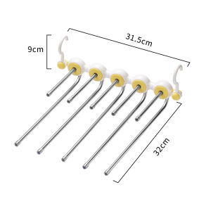 JustLiving 1PC 5in1 Multifunctional Folding Hanger Pant Rack Stainless Steel Trousers Storage Clothing Organizer Penyangkut Seluar Multilayer Hanger folding storage for pants trousers storage rack