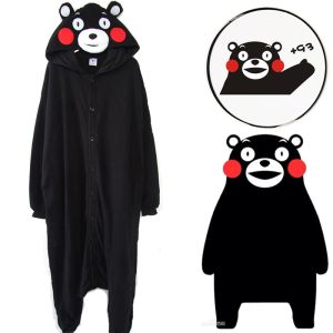 Cartoon Kumamone Kigurumi Jumpsuit Adult Women Men Cosplay Pajama Onesie Winter Warm Sleepwear Homewear For Kids Boys Girls