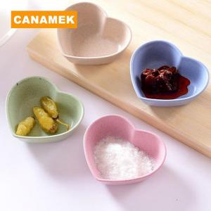 【CANAMEK】 Tableware Bowl Heart Shape Lightweight Seasoning Bowl Food Sauce Dish Appetizer Plates For Kitchen Tools Kitchen Accessories