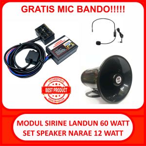 modul sirine patwal landun aux mic 60 watt set speaker nalae narae nsh-70 12 watt