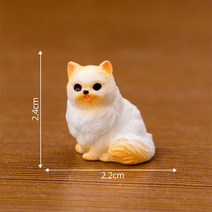 [caichuitan] Mini Cat Ornament Cartoon Kitten Micro Landscape Dollhouse Model Car Interior Home Desktop Decoration