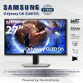 Samsung 27" Odyssey OLED G6 (G60SD) QHD 360Hz 0.03ms FreeSync Premium Pro Gaming Monitor with Sleek Metal Design LS27DG602SEXXT. 