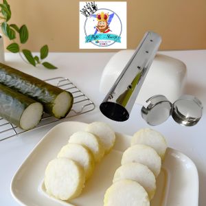 Set 12pcs Cetakan Lontong Aluminium Anti Lengket Warna Silver Ukuran 15x4cm