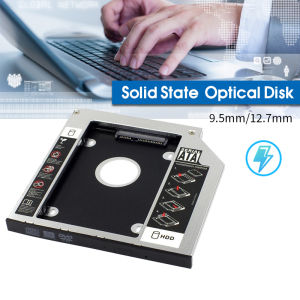 9.5/12.7MM 2nd HDD Caddy Aluminum SATA 3.0 For SSD Case Hard Drive Bay Case For Laptop CD-ROM
