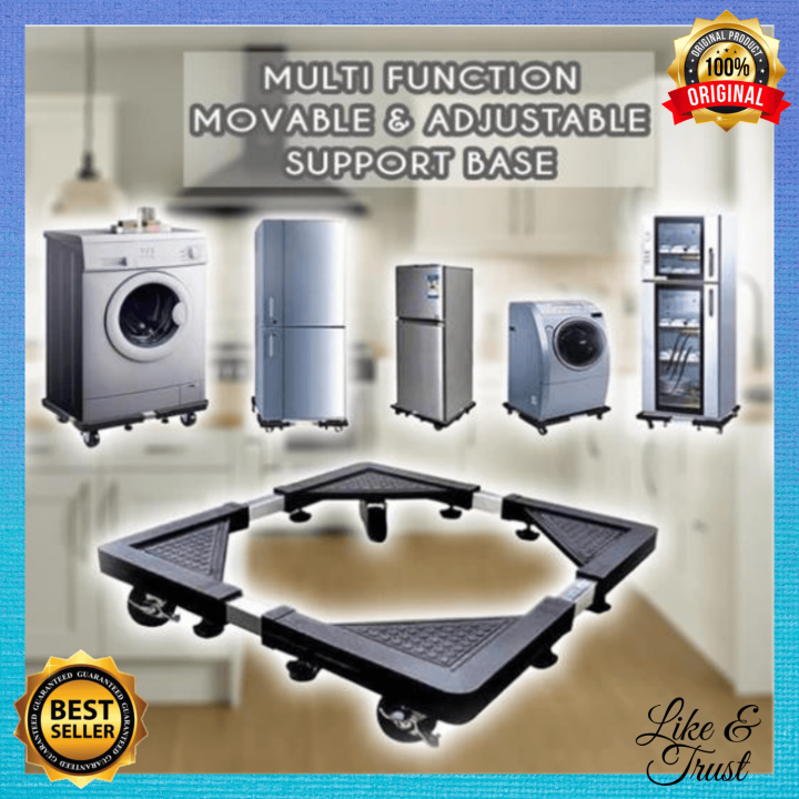 Freezer Base Bracket Stand Movable Support with Wheel Washing Machine  Bracket
