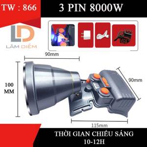 ĐÈN PIN ĐỘI ĐẦU SIÊU SÁNG CÔNG SUẤT LỚN TW 867 - 866 - s980