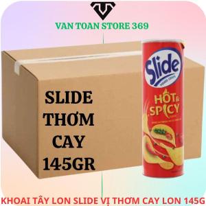 Bánh lát khoai tây SLIDE vị thơm cay lon 145g