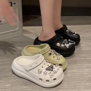 [Free Shipping] New EVA Fashion Outdoor Height-Increasing Beach Sandals With Soft Soles Seaside Wedge Heels Thick-Soled Flip-Flops High Heels