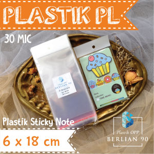Plastik Display 6x18 cm mic 100 lembar / Plastik Perlize / Plastik OPP Gantung untuk Kemasan Aksesoris & Snack