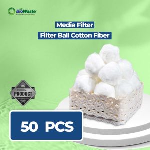 Fishco Aquarium Bio Fiber Crystal Cotton Ball untuk Water Treatment 50pcs