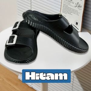 Sandal Pria Karet EVA Selop On Distro Casual 2025 Empuk Double Strap Sendal Pria Terbaru Anti Slip Outdoor Import