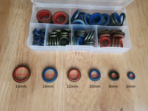 Hộp 100 long đền vòng đệm cao su M6 M8 M10 M12 M14 M16
