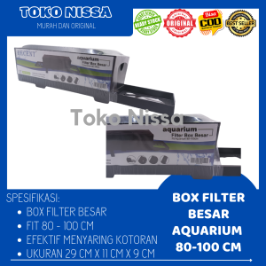 TOP BOX FILTER KOSONG UKURAN BESAR UNTUK AQUARIUM 80 - 100 CM