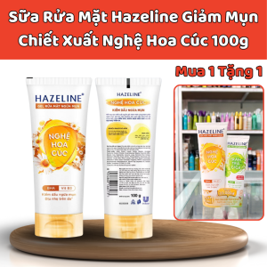 Sữa Rửa Mặt Hazeline Giảm Mụn Chiết Xuất Nghệ Hoa Cúc 100gDịu nhẹ cho da không gây khô da.