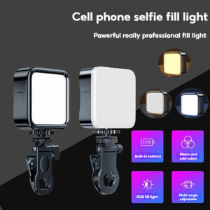 LED Selfie Light Mini Selfie Fill Light Mini Portable Pocket Photographic Lighting RGB LED Video Light 2000mAh Vlog Fill Light Smartphone DSLR Photography Live Selfie light