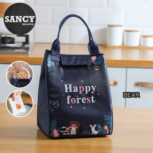 SANCY Lunch Box Handbag Thickened Cooler Bag Student Office Workers Thermal Lunch Canvas Bag - Fulfilled by SANCY