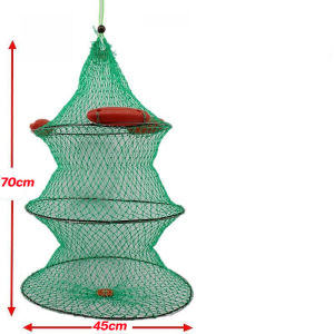 【Truth】ป้องกันปลาลอยน้ำ กรงปลาแบบพับได้ ทอหนา ลอยตกปลาทะเล ตกปลาเรือตกปลาหิน กระเป๋าตาข่ายปลาลอยน้ำ