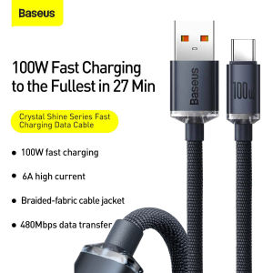Baseus Crystal Shine Series Fast Charging Data Cable Type-C to Type-C 100W