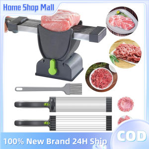 Meat Slicer for Fresh Meat Stainless Steel Meat Cutting Machine Manual Meat Cutter Jerky Slicer for Beef Pork Thickness Adjustable 2 or 4 mm
