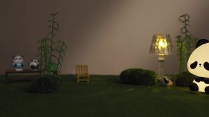 แพนด้า Huahua TouTou USB ชาร์จซิลิโคน Pat โคมไฟสร้างสรรค์สำหรับเด็กของขวัญวันเกิดห้องนอนข้างเตียงนอนไฟกลางคืน