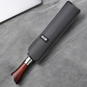 Windproof Large Umbrella for Men 10 Ribs Fully Automatic Umbrella Heavy Rain Outdoor Wooden Folding Umbrellas Compact Parasol