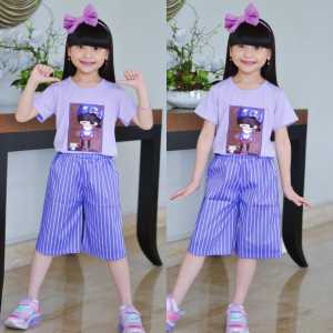 Setelan Celana kulot anak perempuan usia 4-11tahun/fashion anak perempuan/stelan anak perempuan/stelan anak cewek/baju setelan anak cewek/Setelan anak perempuan terbaru/one set anak perempuan/pakaian anak perempuan/Baju anak anak perempuan kekinian