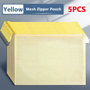 5PCS Stationery Storage Folder File Mesh Zipper Pouch A3 A4 A5 A6 B4 B5 Document Bag Zip File Folder School Office Supplies2026