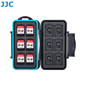 JJC ช่องใส่การ์ดหน่วยความจำขนาดกะทัดรัด 8 ช่องใส่กล่องใส่การ์ด SD microSD SDXC microSDXC SDHC microSDHC TF card ที่ใส่การ์ดหน่วยความจำแบบพกพาพร้อมฟังก์ชันกันน้ำและกันกระแทก
