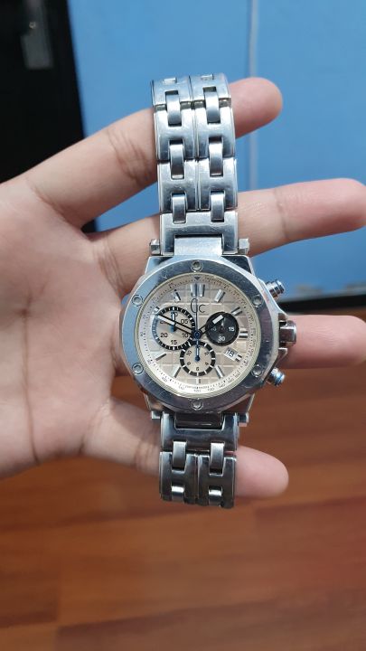 Jam Tangan Pria Original Orisinil Second Bekas GC Guess Collection X72011G1S Sapphire Crystal Antik 2011 Lazada Indonesia