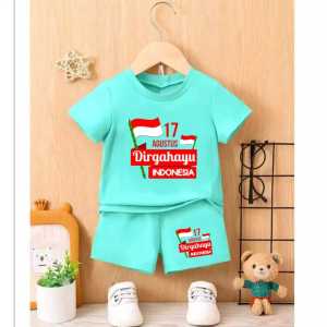 Setelan Pakaiaan atasan dan bawahan anak usia 1-10 Tahun 17 Agustus