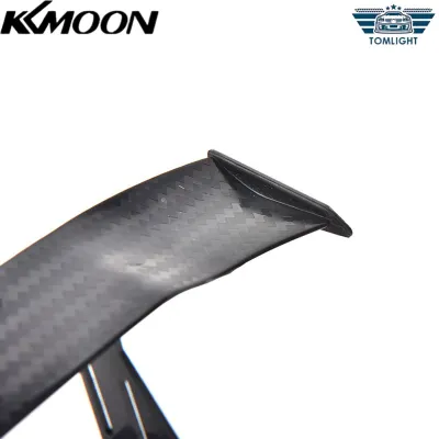KKmoon Aumotop Carbon Fiber Mini Spoiler Wing Auto Tail Decorative Spoiler for Improved Handling and Cute Personalization for Performance Vehicles 8.66 X 1.37 X 1.96inch (Black)