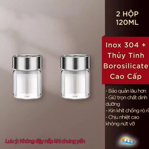 Hũ Thủy Tinh Chịu Nhiệt Chưng Yến Sữa Chua SSGP Lọ Borosilicate Chống Sốc Nhiệt Chống Nứt Vỡ Nắp Vặn Inox 304 An Toàn Kín Mùi Xếp Chồng Được