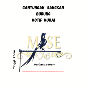 Gantungan Sangkar Burung Elegan Motif Burung Murai - Aksesoris Dekoratif Sangkar Burung