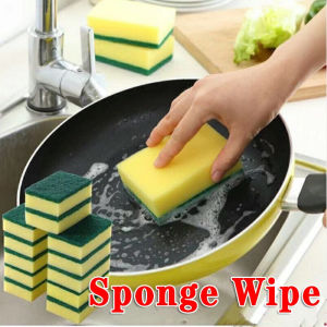 [AlwaysLucky]5ชิ้นอุปกรณ์ทำความสะอาดในครัวฟองน้ำหนาแน่นสูงผ้าเช็ดจานผ้าทำความสะอาดจานไมโครไฟเบอร์ฟองน้ำสกปรกเบาะผ้าเช็ด
