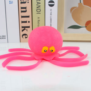 New Octopus Splashing Water Toy Splashing Water Festival Spray Toy Marine Animal Pinching Music TPR Childrens Bath Toy Octopus Baby