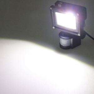 Angelila Waterproof PIR LED Floodlight IP65 Outdoor Work & Safety Lighting 10W 20W 30W 50W Security LED Flood Light for Garden Front door Backyard Garage Driveway Frontyard Praking Lot Stairs Doorway Corner