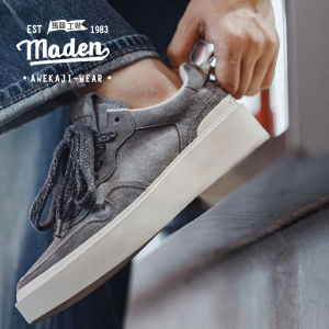 MADEN brand Men Youth 2024 Summer New Board Shoes Low cut Flat Bottom Retro Shoes Thick Sole Increase Breathable Casual Shoes