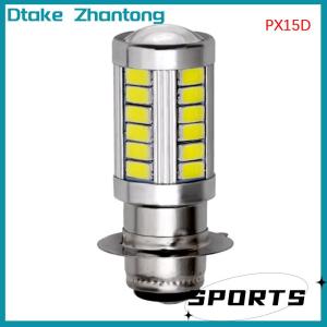 Dtake 1PC PX15D BA20D LED Fog Light Lamp Auto Motorcycle Headlights 33 SMD Motor Light Headlamp