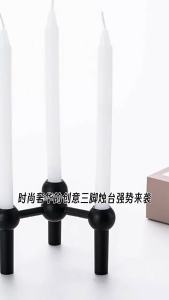 FFBH Light Luxury Candlestick Element Candle holder Party Dinner Western Restaurant Candlestick Stand Alloy Desktop Decor Ornament 5B8Q6